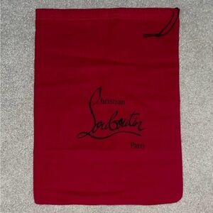 Christian Louboutin Red Felt Dust Shoe Bag